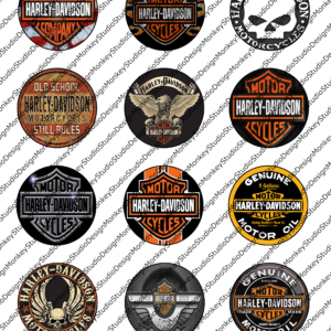 Harley-Davidson 2 inch circles