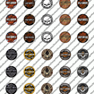 Harley-Davidson 1 inch circles